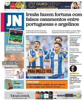 Cover of Jornal de Noticias