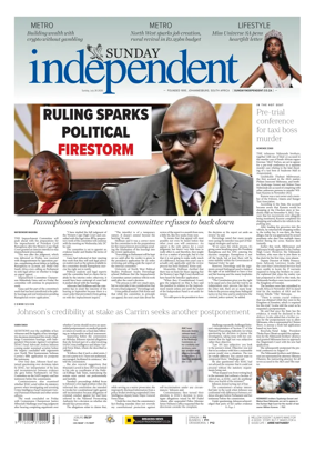 Cover of The Sunday Independent