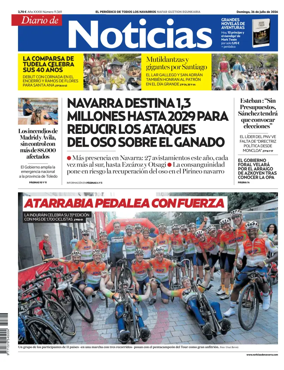 Cover of Diario de Noticias (Spain)