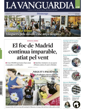 Cover of La Vanguardia (Catalonia - 1st edition)