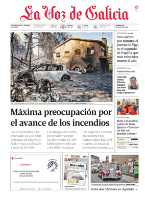 Cover of La Voz de Galicia (Deza)
