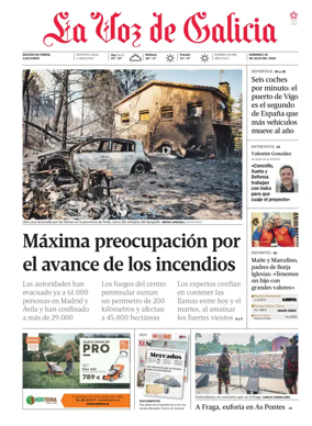Cover of La Voz de Galicia (Ferrol)