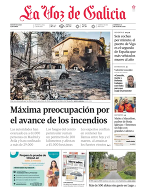 Cover of La Voz de Galicia (Lugo)