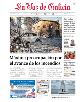 Cover of La Voz de Galicia (Pontevedra)