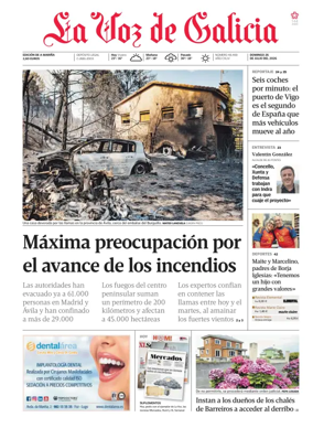 Cover of La Voz de Galicia (Viveiro)