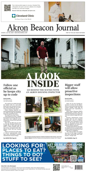Cover of Akron Beacon Journal