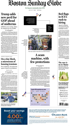 Cover of Boston Sunday Globe