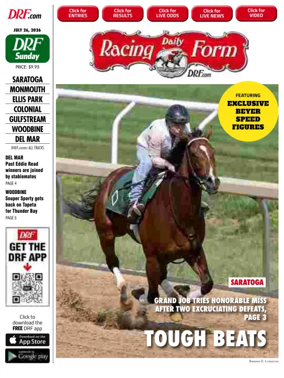 Cover of Daily Racing Form National Digital Edition