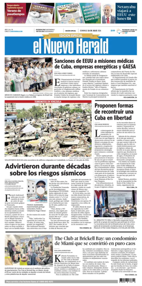 Cover of El Nuevo Herald (Sunday)
