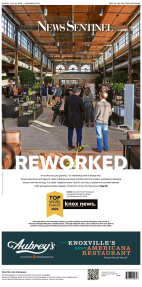 Cover of Knoxville News Sentinel
