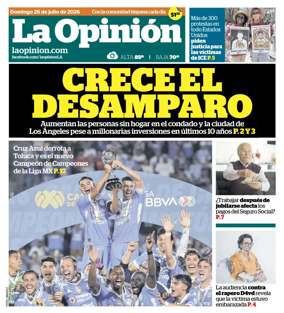 Cover of La Opinion