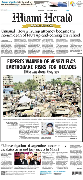Cover of Miami Herald (Sunday)
