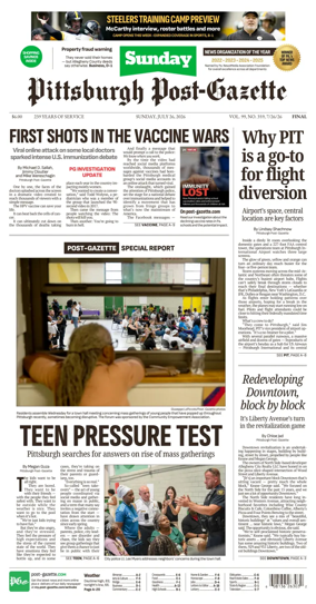 Cover of Pittsburgh Post-Gazette