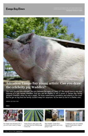 Cover of Tampa Bay Times TFP