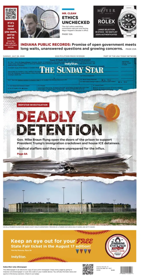 Cover of The Indianapolis Star