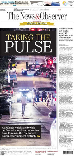 Cover of The News & Observer (Sunday)