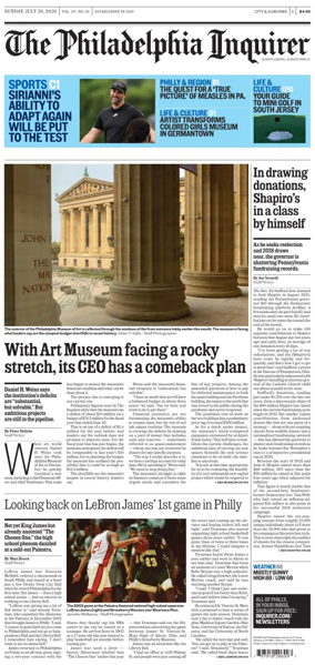 Cover of The Philadelphia Inquirer (South Jersey edition)
