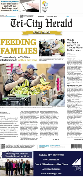 Cover of Tri-City Herald (Sunday)