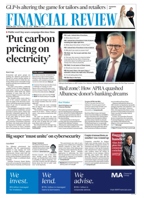 Cover of The Australian Financial Review