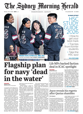 Cover of The Sydney Morning Herald