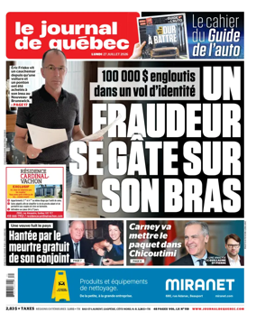 Cover of Le Journal de Quebec