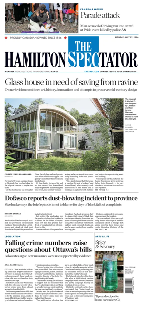 Cover of The Hamilton Spectator