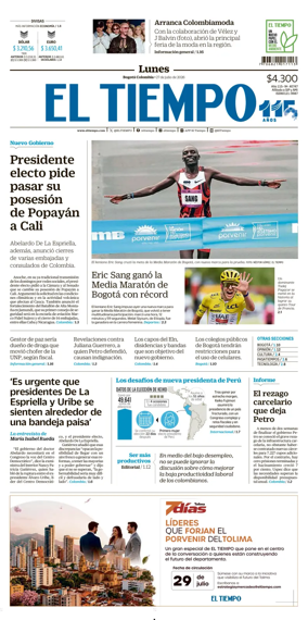 Cover of El Tiempo (Bogota)