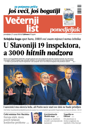 Cover of Vecernji list - Zagreb