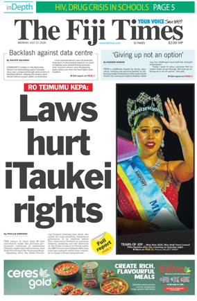 Cover of The Fiji Times