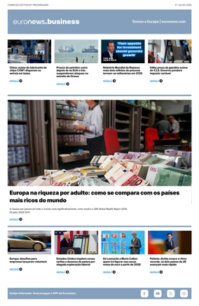 Cover of Euronews Business (Portuguese)