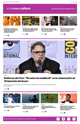 Cover of Euronews Culture and Sport (Spanish) Compiled Edition