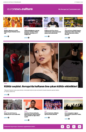 Cover of Euronews Culture and Sport (Turkish) Compiled Edition