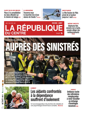 Cover of La Republique du Centre (Orleans - Loiret))