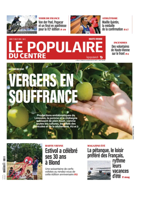 Cover of Le Populaire du Centre (Haute-Vienne)