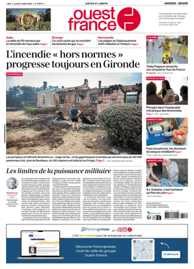 Cover of Ouest France (Angers / Segre)