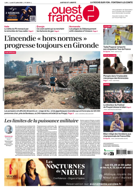 Cover of Ouest France (La Roche-sur-Yon - Fontenay-le-Comte)