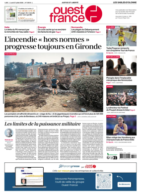 Cover of Ouest France (Les Sables-d'Olonne)