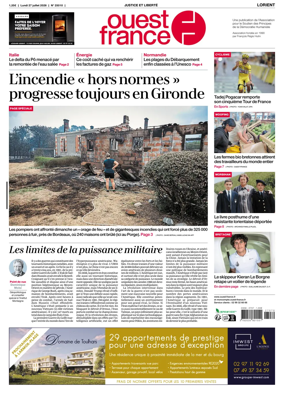 Cover of Ouest France (Lorient)