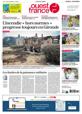 Cover of Ouest France (Loudeac / Rostrenen)