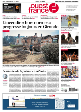 Cover of Ouest France (Saint-Nazaire La Baule Guerande)