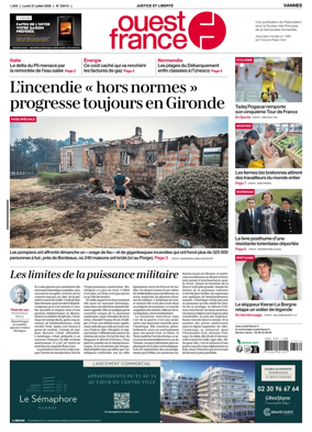 Cover of Ouest France (Vannes)