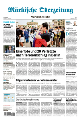 Cover of Markische Oderzeitung Strausberg