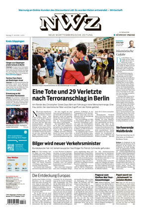 Cover of NWZ – Neue Wurttembergische Zeitung