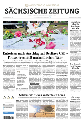 Cover of Sachsische Zeitung (Dresden)