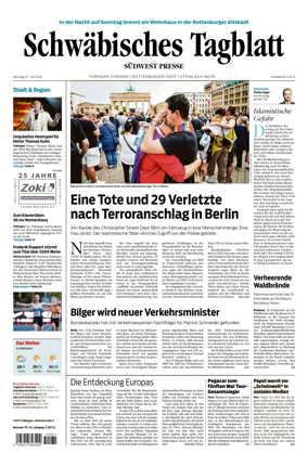 Cover of Schwabisches Tagblatt - Tubinger Chronik