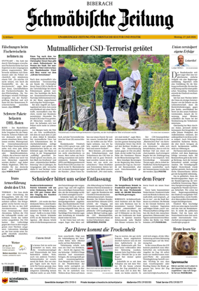 Cover of Schwabische Zeitung (Biberach)