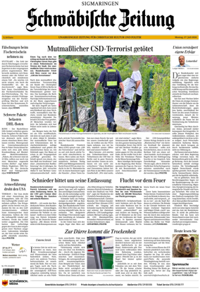 Cover of Schwabische Zeitung (Sigmaringen)