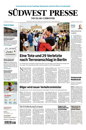 Cover of SUDWEST PRESSE - Neckar-Chronik