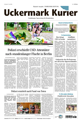 Cover of Templiner Zeitung
