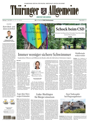 Cover of Thuringer Allgemeine (Arnstadt und Ilmenauz)